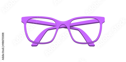 Stylish Eyeglasses On White Background, Fashion Accessory Vector Illustration.	