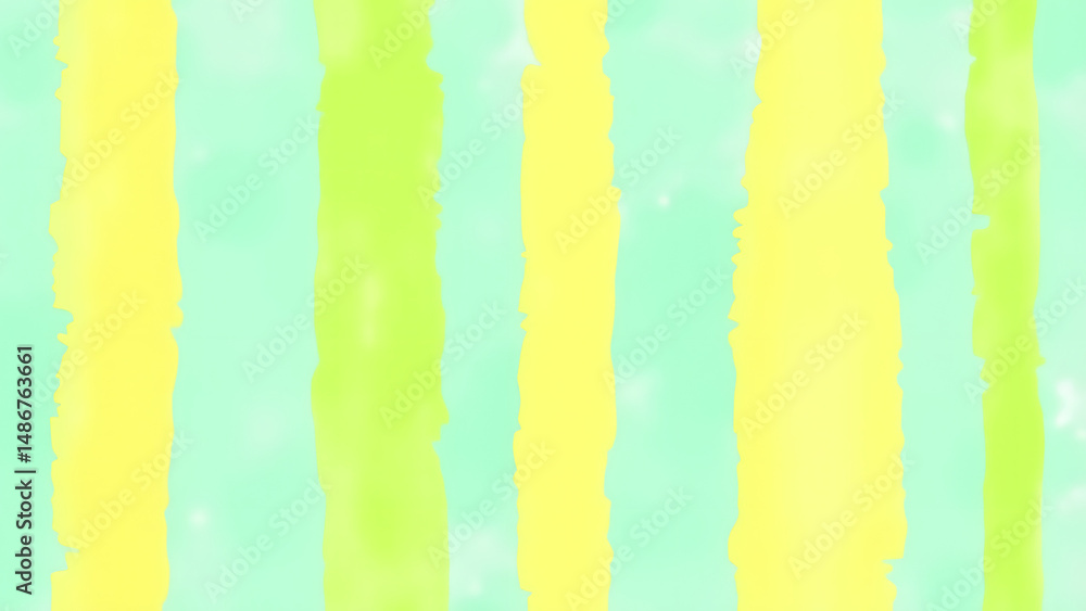 Vibrant thick vertical stripes in yellow and green on sky blue, energetic childish pattern for fun designs. Vibrant thick vertical stripes in yellow and green on sky blue, energetic childish pattern for fun designs.