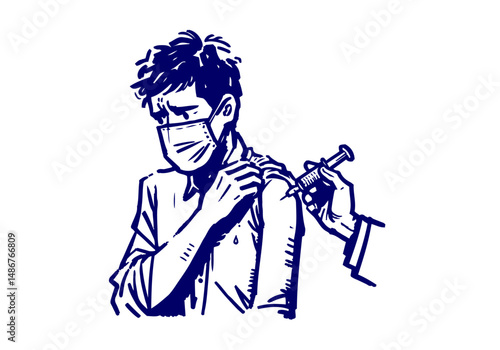 Cold and Flu hand drawn vector illustration