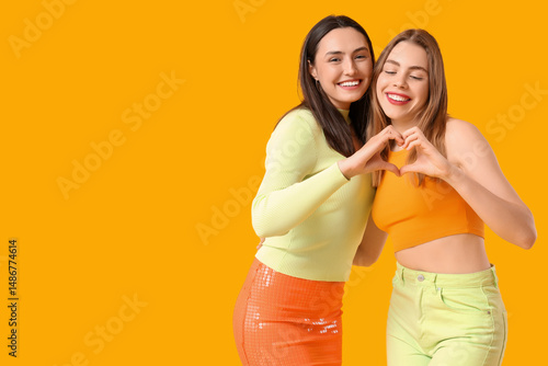 Beautiful young lesbian cou...