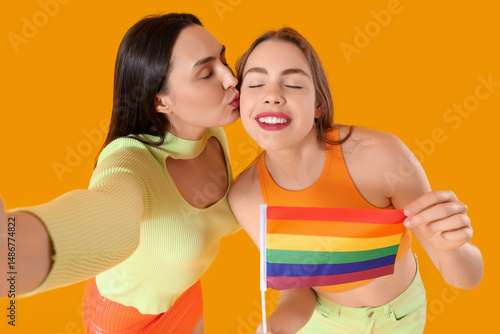 Beautiful young lesbian cou...