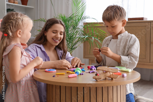 Cute little children with t...