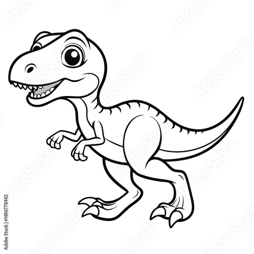Cute Baby T-Rex Coloring Page: Free Printable Dinosaur Coloring Page