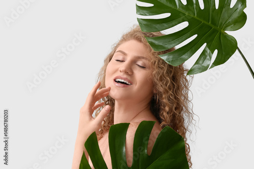 Beautiful young woman with ...
