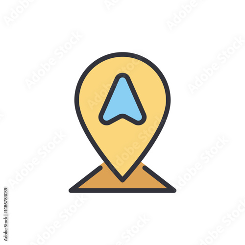 Free Download Stylized Navigation Pointer Icon For Mobile Applications And Website Designs - GFXLoad
