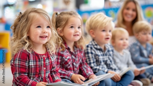 Children Enjoying Storytime in a Classroom