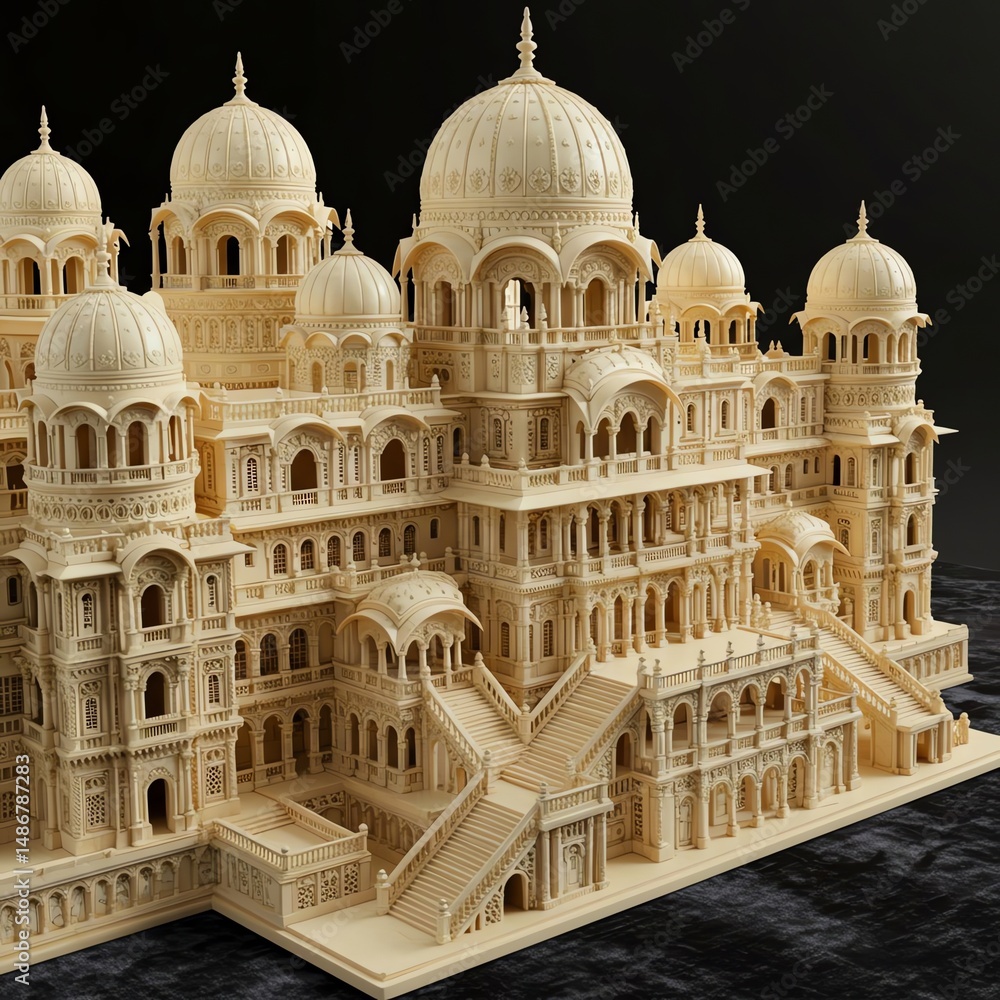 Fototapeta premium Complex structure with arches and domes