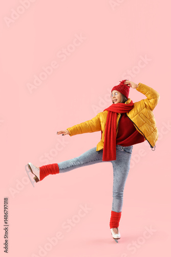 Young woman in winter cloth...