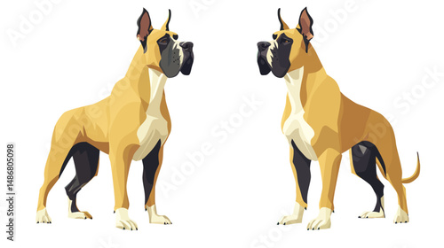 A powerful German Shepherd is depicted showcasing its muscular physique in various forms, including a mascot logo, diverse shapes, and character designs, featuring an enraged massive dog with an
