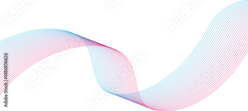 幾何学的で抽象的なグラデーションライン