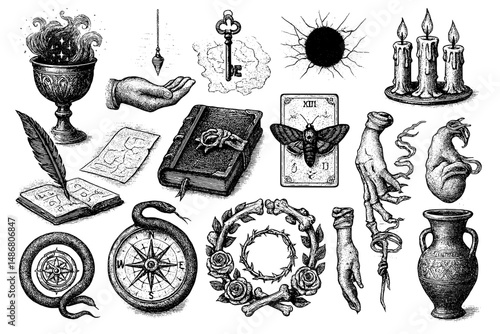 Explore the elegance of vintage emblems through intricate engravings and detailed designs for unique artistic inspiration