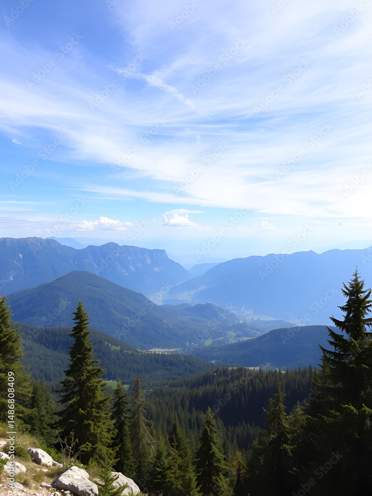 Panoramic view of snezka mountain range in czech republic in august Panoramic view of snezka mountain range in czech republic in august