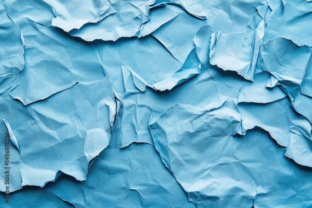 Fototapeta premium Ripped light-blue paper texture