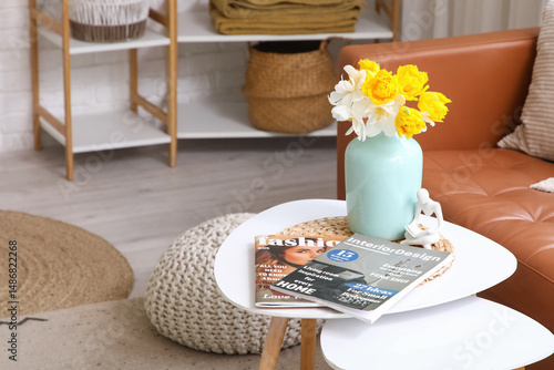 Vase of beautiful flowers w...