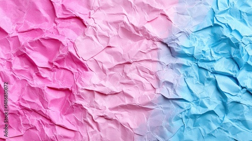 Wallpaper Mural Crumpled pastel pink and blue paper texture background Torontodigital.ca
