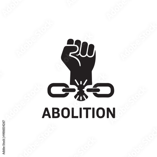 Abolition icon vector symbol design illustration