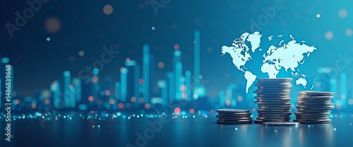 Visualizing Border Tax Adjustments: Cross-Border Fiscal Policies, Revenue Collection Systems & Regulatory Frameworks Impacting International Trade - Conceptual Image with Left Space
