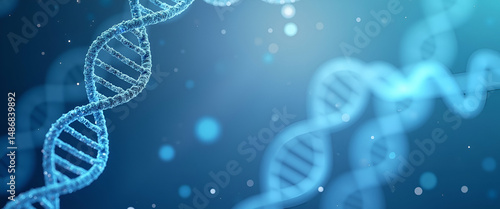 Expansive Minimalist Wallpaper Design: Gene Therapy Visualization with Advanced Digital Graphics for Biomedical Research and Clinical Innovation in Photo Stock