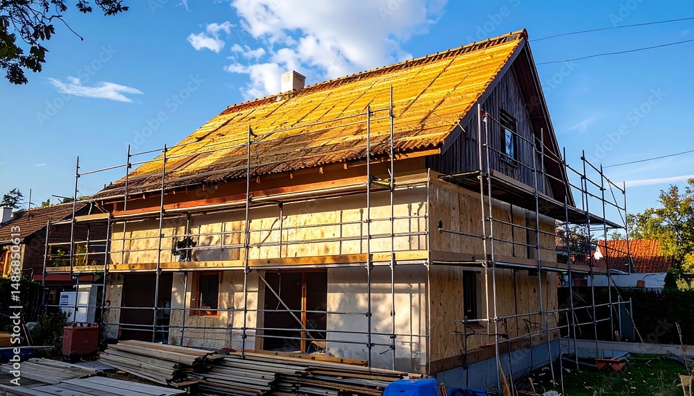 House Under Construction: Renovation Project in Progress House Under Construction: Renovation Project in Progress