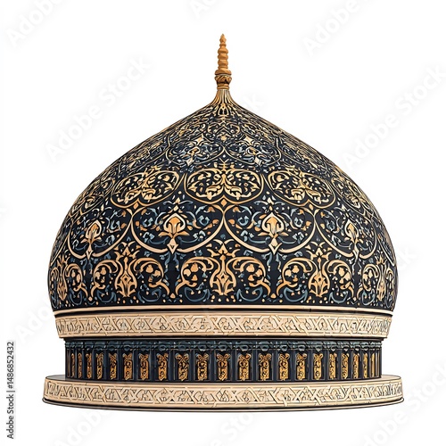 Islamic dome with detailed decorative pattern
