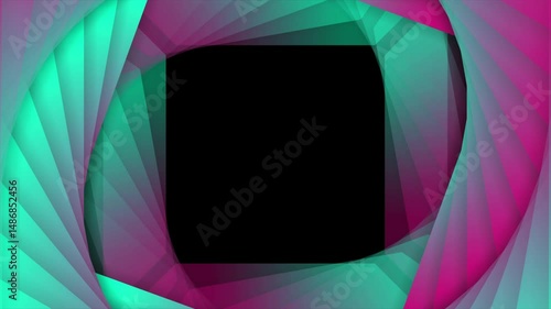 Abstract blue and purple geometric spiral paper tech background. Seamless looping futuristic modern motion design. Video animation Ultra HD 4K 3840x2160