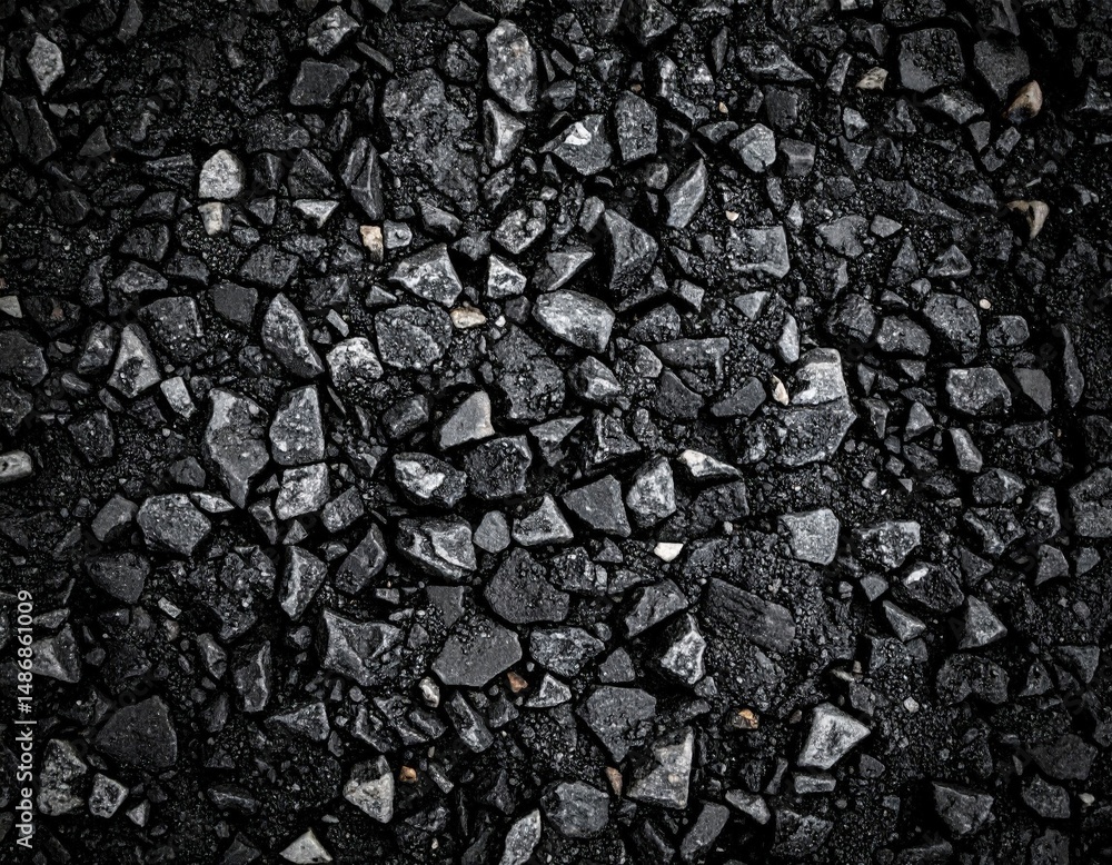 Close Up View Of Dark Gray Gravel Texture Close Up View Of Dark Gray Gravel Texture