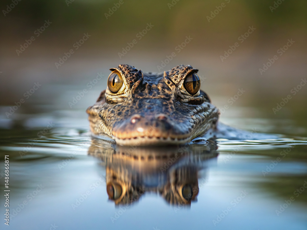 Obraz premium frog in water. frog, amphibian, nature, water, green, animal, toad, wildlife, pond, reptile, lake, eye, macro, river, wild, wet, eyes, marsh, swamp, leaf