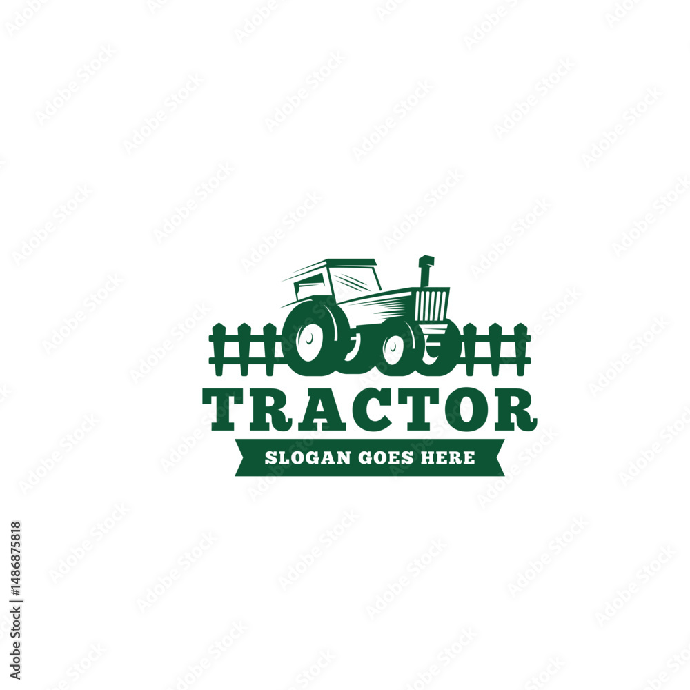 Tractor logo design template Tractor logo design template