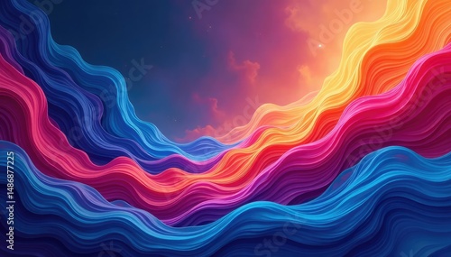 Abstract swirling colors, vibrant hues, dynamic flow, color, visual, dynamic