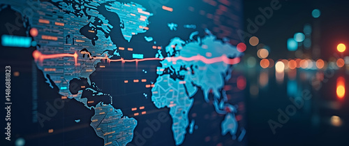 Enhance photo stock selections by featuring geopolitical tensions and trade dynamics that illustrate global conflict influences on international commerce and market volatility in  Photo Stock  Concept