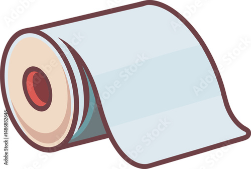Clean and modern vector art illustration of paper towels, ideal for packaging design, advertising, or household product visuals.