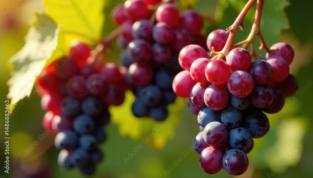 Sun-drenched Bordeaux grapes, plump & ready for harvest , france, winegrowing, grapes on vine Sun-drenched Bordeaux grapes, plump & ready for harvest , france, winegrowing, grapes on vine