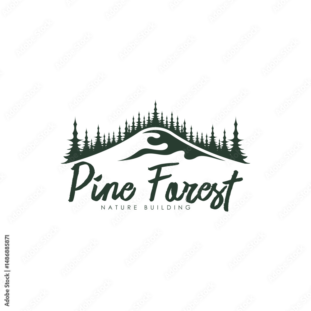 Obraz premium Forest logo design template