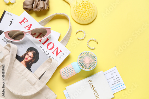 Bag with female summer acce...