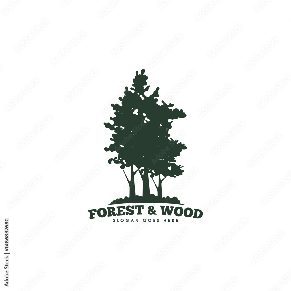 Obraz premium Forest logo design template
