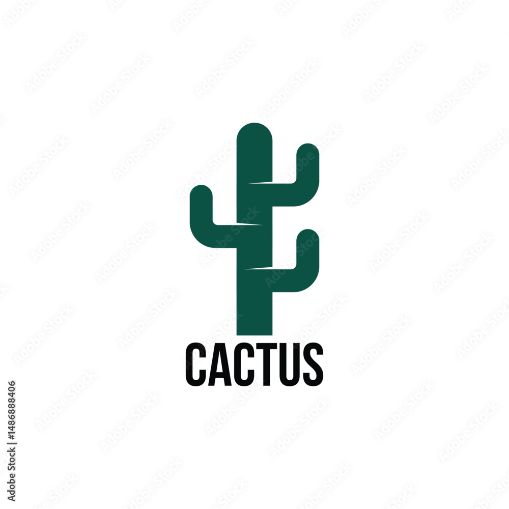 Obraz premium Cactus logo design template