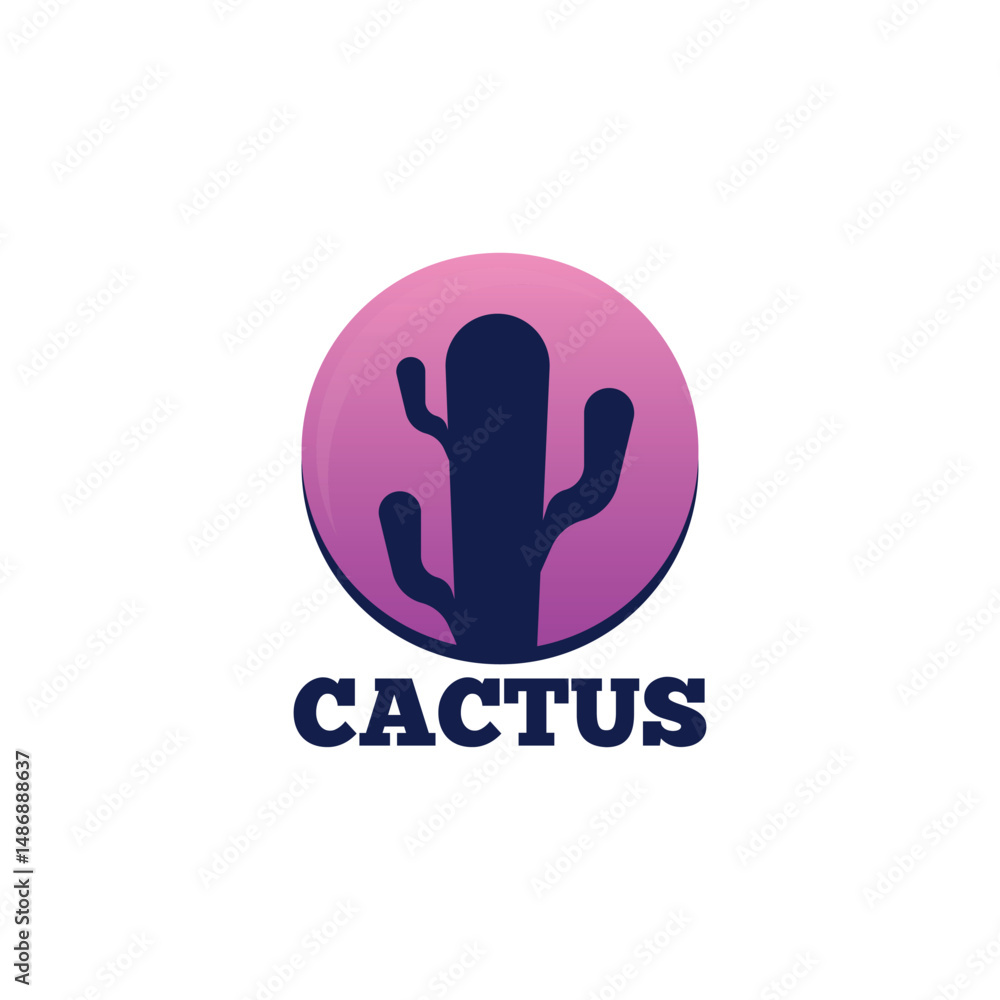 Fototapeta premium Cactus logo design template