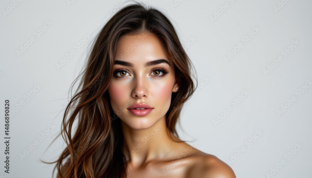 Portrait of a young woman studio photography minimalist close-up beauty and confidence Portrait of a young woman studio photography minimalist close-up beauty and confidence