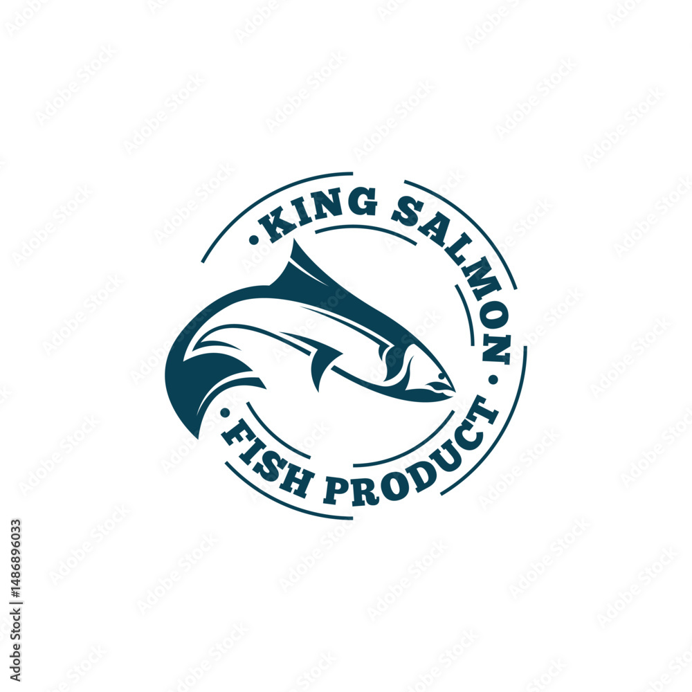 Salmon logo design template Salmon logo design template