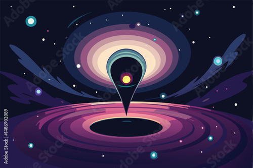 Mesmerizing Silhouette of a Wormhole Opening in the Cosmic Void