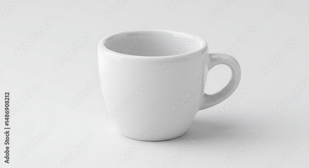 Fototapeta premium White coffee mug studio shot