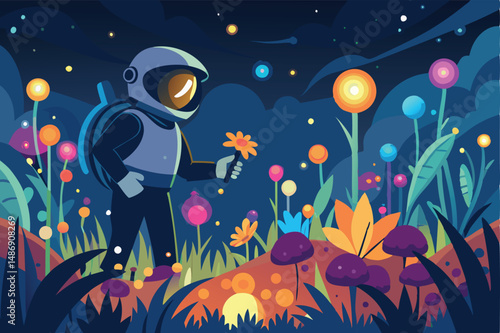 Astronaut's Cosmic Discovery of a Verdant Field