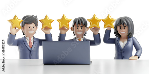 group of business people working on laptop