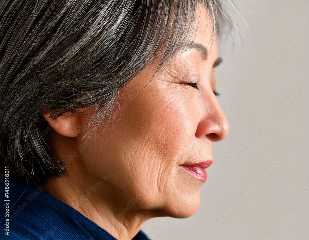Fototapeta premium 高齢者女性の横顔