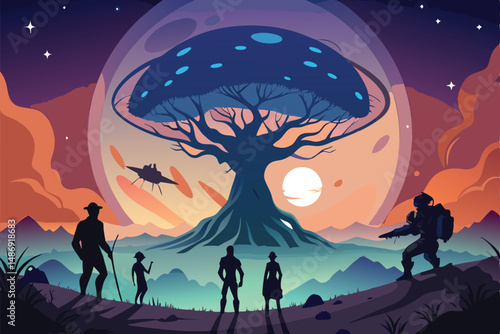 Space Explorers Encounter an Enigmatic Giant in the Cosmic Abyss
