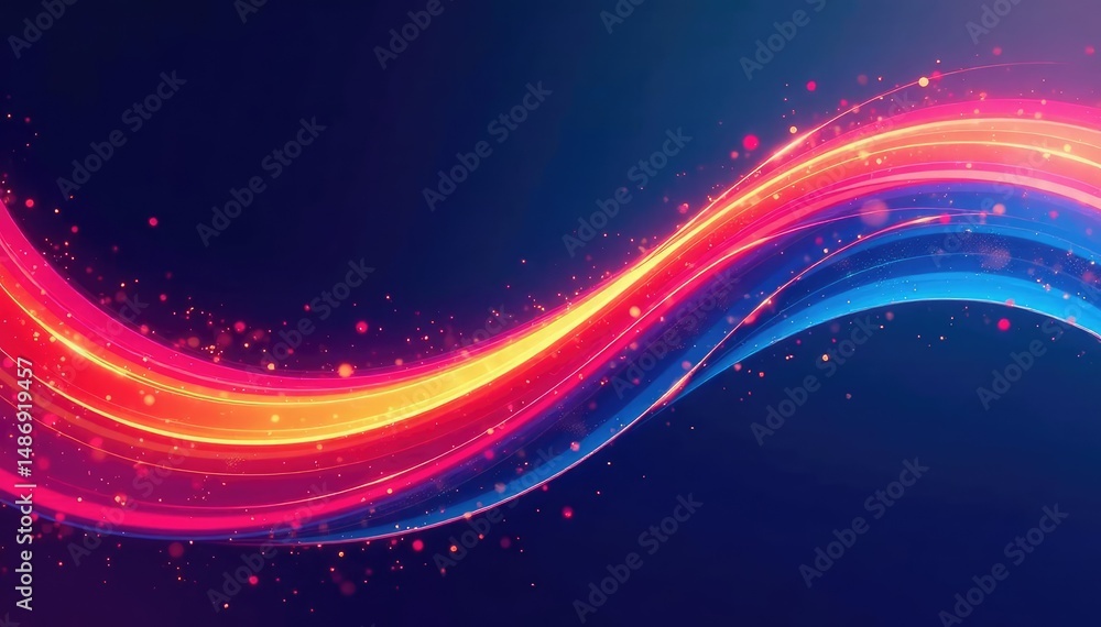 Fototapeta premium Dynamic abstract vector swoosh, vibrant colors, flowing lines, perfect for design projects , splash, technology
