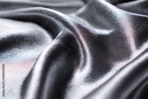 Gunmetal gray and silky silver merge softly, creating a luxurious and blurry color shift.