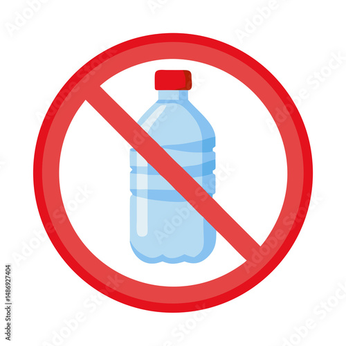 No Plastic Symbol - Anti Pollution Icon