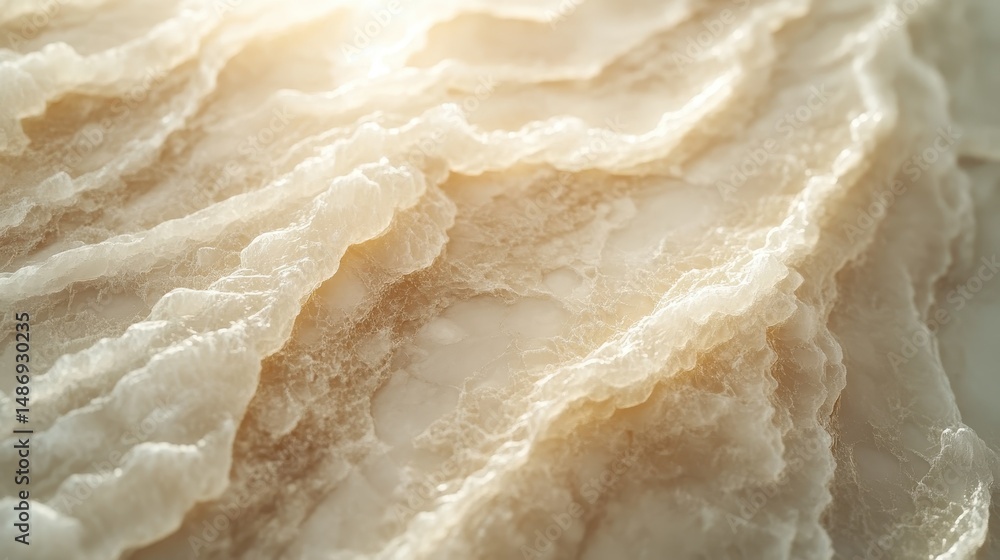 Obraz premium Creamy Beige Ocean Waves Close Up Texture Background