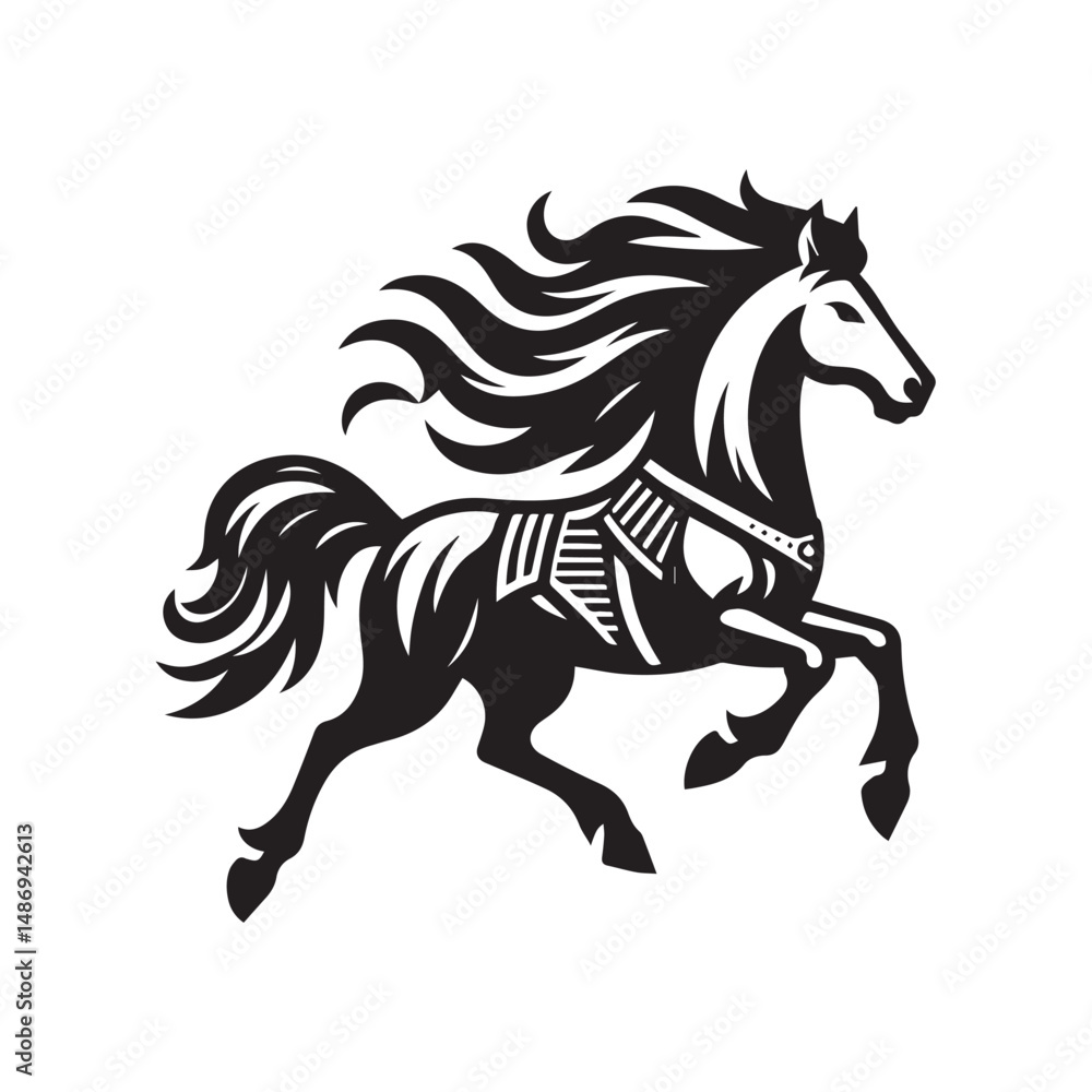 Minimalist Galloping Horse Mark – Modern Racing Animal Logo Minimalist Galloping Horse Mark – Modern Racing Animal Logo